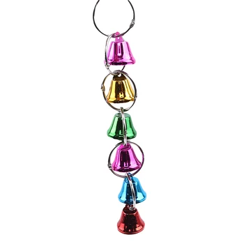 Papūga Kabo Varpas Apykaklės Žaislas Paukščiui Žaislai Papūga Metalo Bell Žaislas Spalvinga Papūga Narve Bell Sūpynės, Namų petsBird Prekes