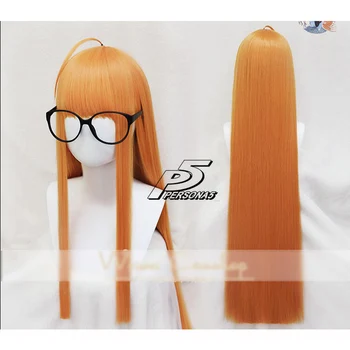 Persona 5 Futaba Sakura Plaukų Cosplay Perukas +Hairnet