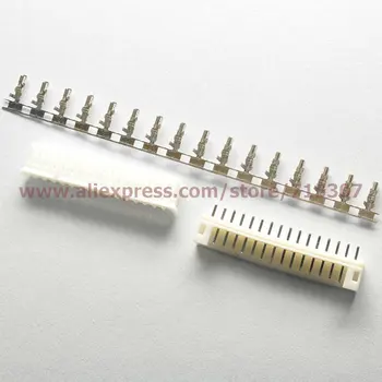 PHISCALE 50sets jungtis rinkiniai 16Pins 2.0 mm, įskaitant kištuko+ vertikalus pin lizdas+ terminalas