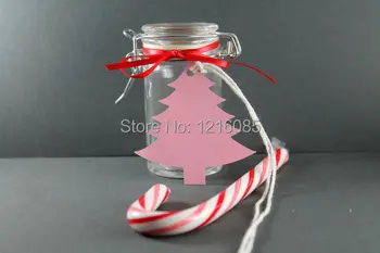 Pink Christmas Tree Tag, 10 Kalėdos Žymas, Kalėdinių Dovanų Žymeklį, Noras Medis