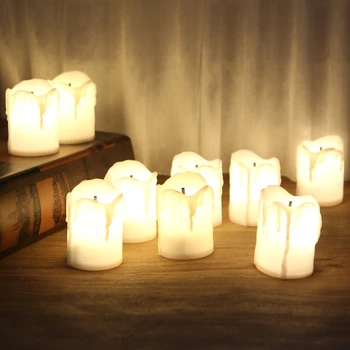 Plastikiniai Baterija LED Žvakių Šviesos Flameless Tealight Festivalis Vestuvių Dekoras
