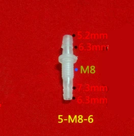 Plastikiniai Tiesiai Spygliuota Jungtys 5-M8-6 Vamzdelis Stalius Žarna Vamzdžių Montavimo Adapteris