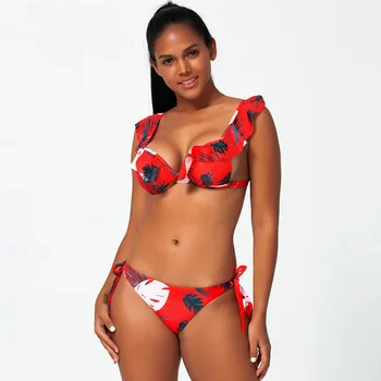 Plaukti Kostiumai Moterų 2020 M. Naujų Spausdinti Bikini Seksualus Bikini Susiėmę Dirželis maudymosi kostiumėlis Triangle Bikini maudymosi kostiumėlį, maudymosi Kostiumėliai Paplūdimio