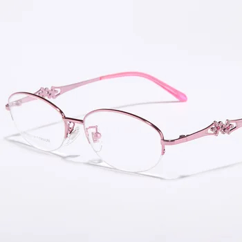Plotis-139 Super light gryno titano Deimantų tuščiaviduriai trumparegystė akinių rėmeliai gražių moterų famle oculos de grau akinių rėmeliai