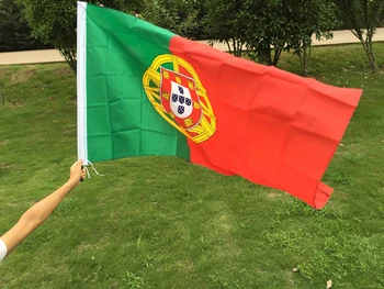 Poliesterio medžiagos Portugalijos Nacionalinės vėliavos 5 Dydžių 60x100cm/90x150cm/120x200cm/150x250cm/180x300cm