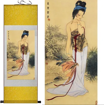 Portretas tapybos Namų Biuro Apdailos Kinijos pažymėkite dažymas moterų meno tapybos paintingPrinted