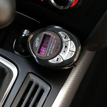 Powstro Car MP3 Player FM Transmitter LCD Wireless FM Siųstuvas Automobilinis MP3 Grotuvas, palaikomas USB SD MMC kortelės Lizdas, su Nuotolinio Valdymo