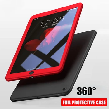 Prabanga 360 Visas Apsaugos Silicio Atveju+Grūdinto Stiklo Plėvelė iPad 2 3 4 Screen Protector Cover 