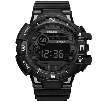 Prabanga Mens Skaitmeninis LED Watch Dienos Sporto Vyrų Lauko Elektroninių Laikrodžių atsparumas Vandeniui LED Skaitmeninis Riešo Žiūrėti Laikrodis Vyrų Relogio