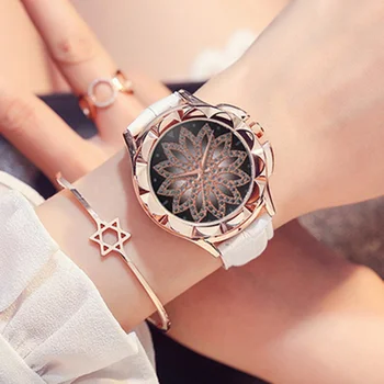 Prabangos Prekės Rose Gold Moterų Žiūrėti Mados Atsitiktinis Kristalų Suknelė Laikrodį Moterų Plieno Odos Kvarco Žiūrėti Moterų Reloj Mujer