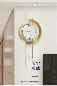 Prabangus Didelis Silent Modernaus Dizaino Sieninis Laikrodis Kambarį Golden Sieninis Laikrodis Virtuvės Reloj Cocina Sumalti Namo Žiūrėti BA60WC