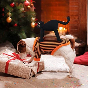 Praktinių Kalėdų Šunų Kostiumai,Šuo Kostiumas Kostiumas su Unikaliu Black Cat Dizaino Mažylis Drabužius Kalėdų Helovinas Šalis