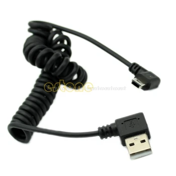 Praktiškai 90 Laipsnių kairysis Kampas USB 2.0 A Male į Kairę Kampas Mini B 5p Male Kabelio N26 19 Dropship