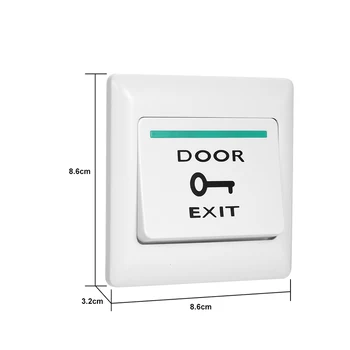 Prieigos kontrolės exit mygtuką įeigos kontrolės sistema bus automatiškai iš naujo nustatyti normaliai atviras signalas, atleiskite mygtuką