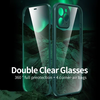 Priekiniai ir Atgal, viso Kūno Apsaugą, IPhone 12Pro Max Atveju, atsparus smūgiams Gorilla Glass TPU Šarvai Apima, 