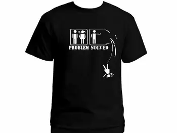 Problema Išspręsta Juokinga Pora Skyrybų Juodos spalvos Medvilnės Grafinis Viršuje T-shirt Mens