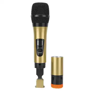 Profesionalių Belaidžių Mikrofonų 1 Įjungti 2 VHF Nešiojamą Bevielį Mikrofoną KTV Karaoke Šalies MIC Nustatyti Stabilus Signalas Bevielio MIKROFONO