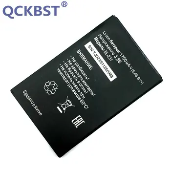 QCKBST Naujas 1700mAh Aukštos Kokybės Baterija Tele2 midi bL-231 Mobilųjį Telefoną Originalaus Baterijų sandėlyje Stebėjimo kodą