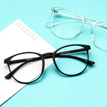 QIANJING Plastiko Titano Vyrų TR90 Moterų ir Akinių rėmelių dizaineris trumparegystė prekės ženklo aišku, optiniai akinių rėmeliai trumparegis objektyvas 0150