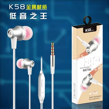 Qijiagu 10VNT 3.5 mm, metalo ausinių Mikrofonas Stereo Bass ausinės earset dauguma telefonai