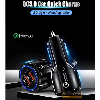 Qualcomm Qc3.0 Sertifikuotų Automobilių Greitas Įkroviklis 30W Greito Įkrovimo už 