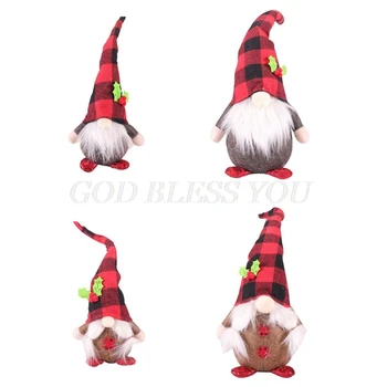 Rankų Darbo Kalėdų Elf Apdailos Pledas Ilgai Skrybėlę Gnome Švedijos Tomte Lėlės Žaislas Papuošalai Šventė, Padėkos Diena Dovanos
