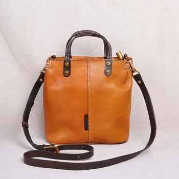 Rankų darbo odinis moterų maišas mini krepšys oda retro meno petį krepšys krepšys mažas kvadratas krepšys