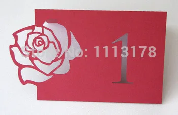 Raudona Rožė stalo numeris vestuvių nuotakos baby shower Escort Krėslų Kortelės gimtadienio vieta atvirukai