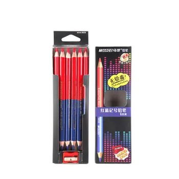 Raudonos ir mėlynos spalvos pieštukai Dukart baigėsi pieštuku Dizaino piešimo žymeklio spalva pieštukas meno vertus piešimo specialus žymeklis parkeris 12pcs