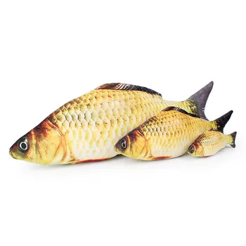 Realus Katė Žaislas 3D Žuvies Katžolių Mėtomis Įdaryti Pet Interaktyvus Kramtomoji Žaisti Dovanos 20cm Modeliavimas Žvejoti, Žaisti Žaislas Augintiniui