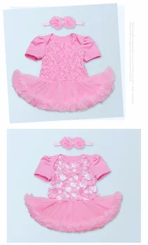 Reborn baby doll drabužių raudona/rožinė/violetinė rose Princess dress trumparankoviai tinka 50-55cm kūdikių lėlės priedai, vaikų dovanų