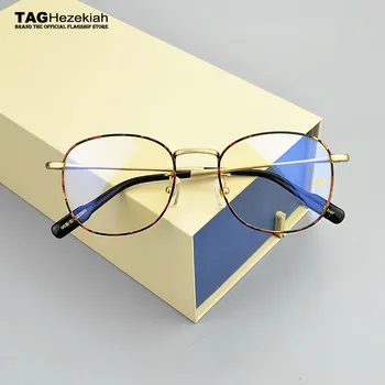 Retro akiniai, rėmeliai vyrų 2018 Prabangos prekės Anti-mėlyna šviesa kompiuterio vintage akiniai rėmeliai moterų titano akinių vėpla