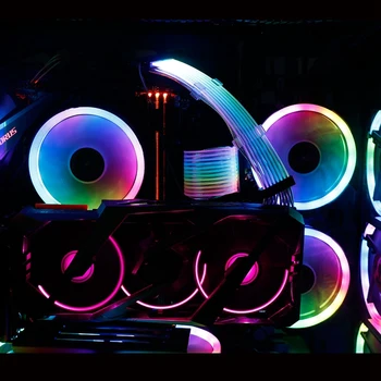 RGB Šviesos Kabelio 8P (ty Kortelė arba CPU) ilgiklis Eilės Tipas Sinchroninio Neoninės Spalvos Laidas