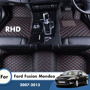 RHD Kilimai Ford Fusion, Mondeo 2013 2012 2011 2010 2009 2008 2007 Automobilio Grindų Kilimėliai Odos Drėkinimas Auto Interjero Priedai
