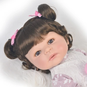 Ribota Kolekcija 55 cm Reborn Baby Girl Visą Silikono Kūno Reborn Lėles Tikroviška Vaikai Partneris Žaislai Mergina Kalėdų Dovanos