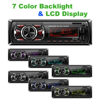 RK-538 autoradio 1 Din Automobilio Radiją FM DC 12V Fiksuotojo pultas stereo In-dash Bluetooth, MP3 grotuvas, USB, SD, Aux Įvesties Imtuvas SWC nuotolinio