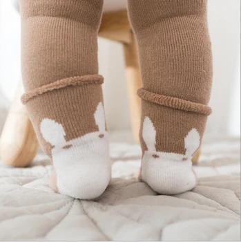 Rudenį ir žiemą terry sutirštės kūdikių kojinės, neslidžia kojinės grindų kojinės šiltas baby antkelius vaikų medvilnės kojinės