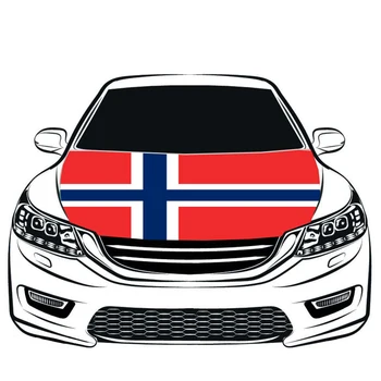 Ryte Užsakymą Norvegijos Nacionalinės Vėliavos Automobilių Enginee Apdailos Vėliavos Automobilio Kablio Dangtelis Vėliava