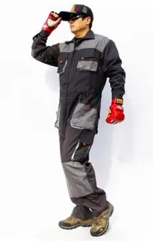 S-4XL Naujas Vyrų drabužiai vienas gabalas, darbo drabužiai jumpsuit Daugiau kišenėje nešioti-atsparus įrankiai laisvi, ilgomis rankovėmis drabužius Nustatyti plius dydis