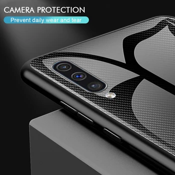 Samsung Galaxy A50 A70 A30 A20 Atveju Sunku Grūdinto stiklo Nuolydis apsaugoti galinio dangtelio atveju 