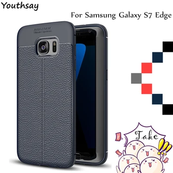 Samsung Galaxy S7 Krašto Atveju Litchi Modelis Atgal TPU Case For Samsung Galaxy S7 Krašto Atveju 