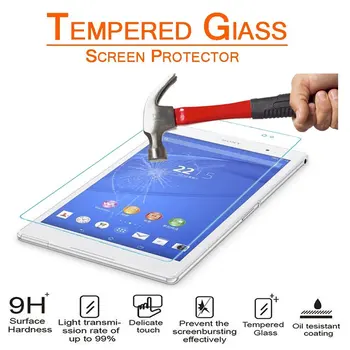 Saugos Paketas, Grūdintas Stiklas Screen Protector Sony Xperia Z2 Tablet SAP-521 541 551 Saugos Apsauginę Plėvelę ant SAP-511 512