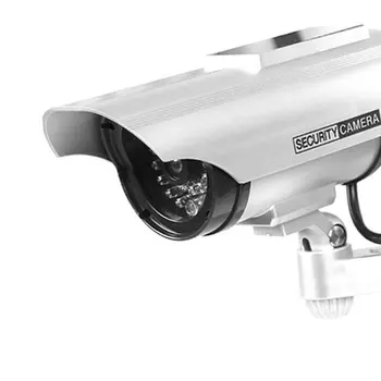 Saulės energija Varomas Manekeno CCTV Saugumo Priežiūros Vandeniui Netikrą Kamera Mirksinti Raudona LED Šviesos Vaizdo Anti-theft Kamera dropshippin