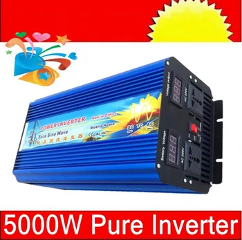 Saulės Inverterių 5000W 12V 24V 48V 10000W Piko Pure Sine Wave Power Inverter