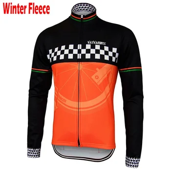 Savavališkai pasirinkimas NAUJŲ vyrų juoda/raudona dviračių jersey ilgomis rankovėmis šilumos Žiemos Vilnos & nr Vilnos dviračių drabužiai