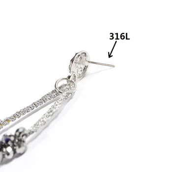 Sehuoran 2017New madinga didelis drop crystal auskarai pagal rankų darbo papuošalai, auskarai moteris brincos karoliukų Audimo lašas ilgi auskarai