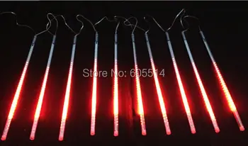 [Septynių neon]Nemokamas pristatymas raudona AC110-220V 3meters 10vnt/set 20W 80cm ilgio 78leds/vnt 3528led smd led meteoras vamzdis, šviesos