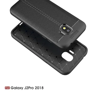 SFor Telefono dėklas Samsung Galaxy J2 Pro 2018 J250F Padengti Litchi Modelio Atveju Minkštos TPU Dėklai Samsung Galaxy J2 Pro 2018