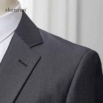 ShenRun 2019 Vėliau kaip kailis kelnes dizaino juodos vyrų kostiumas Slim fit elegantiškas tuxedos Vestuvių verslo šalis suknelė striukė ir kelnės