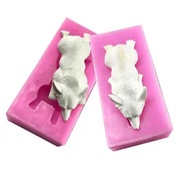 Silikono Forma Mielas 3D Gyvūnų Cemento Pelėsių 